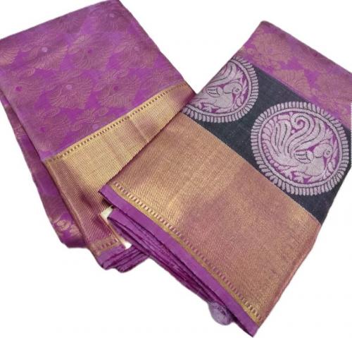 ARNI SILK HALF FINE ZARI SAREE WITH BLOUSE